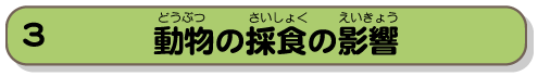 動物の採食の影響