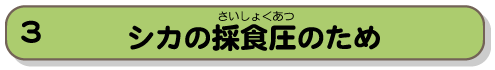 シカの採食圧のため