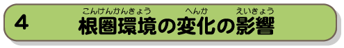 根圏環境の変化の影響